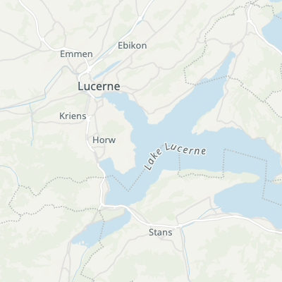 Map of Lake Lucerne in Switzerland