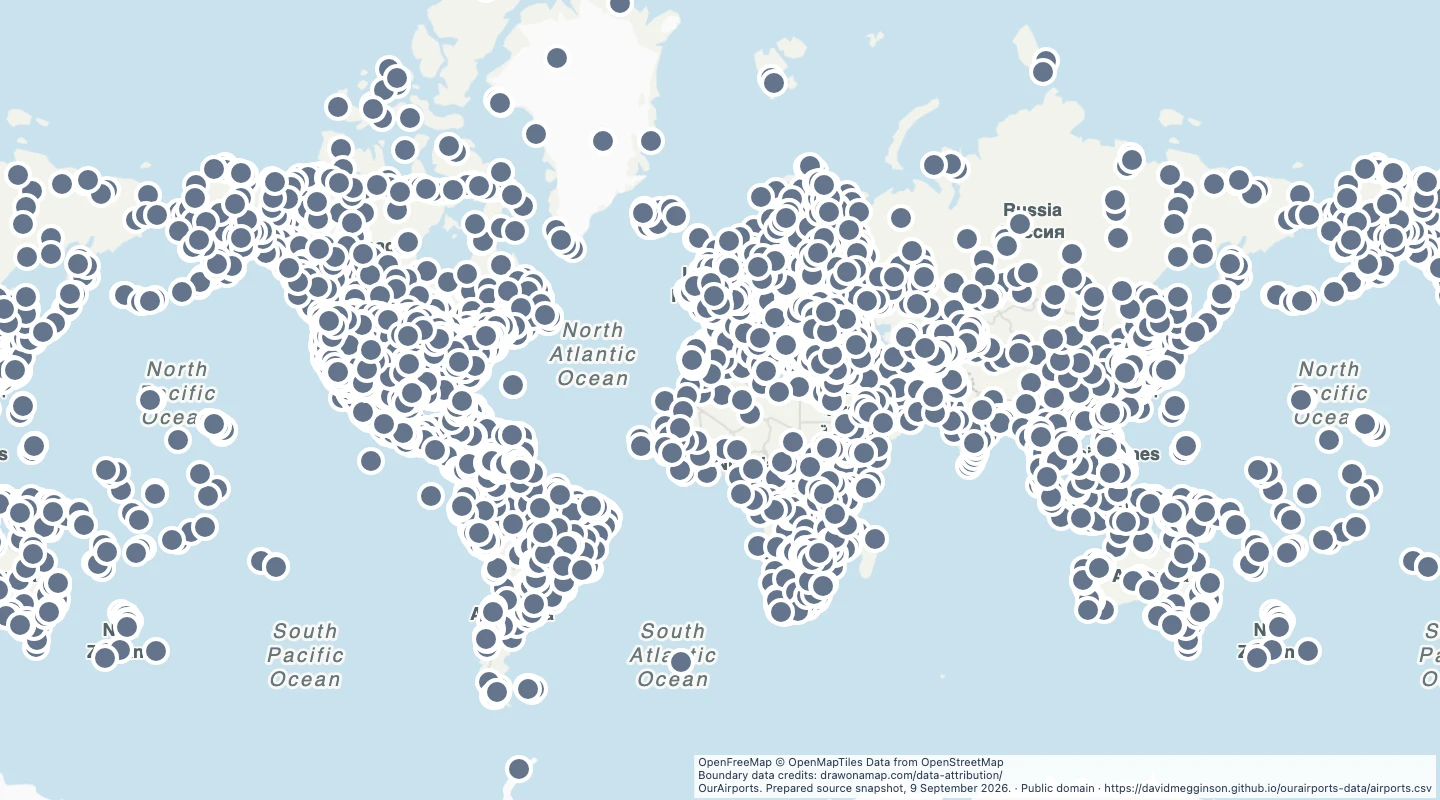 Map preview: Closed airports worldwide