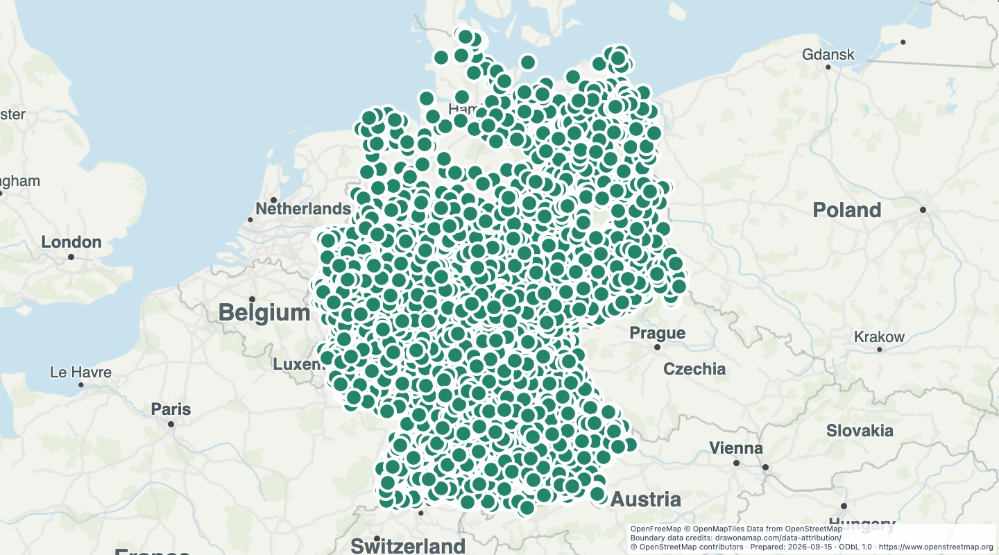 Map preview: Germany castles