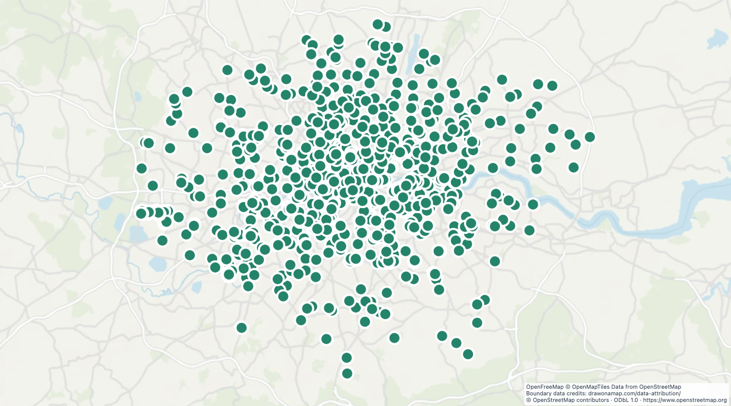 Map preview: London public toilets