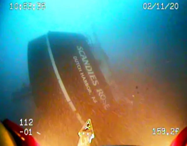 Scandies Rose on the sea floor.
