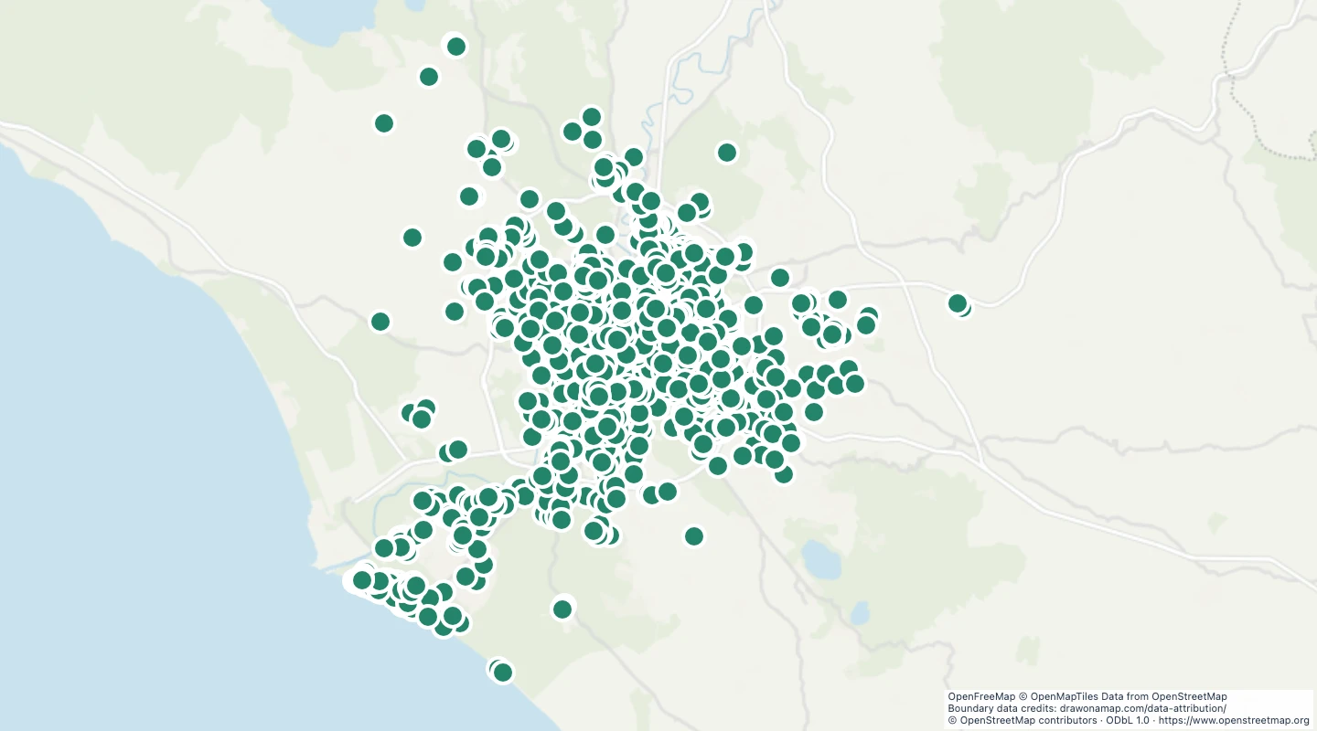 Map preview: Rome drinking water fountains