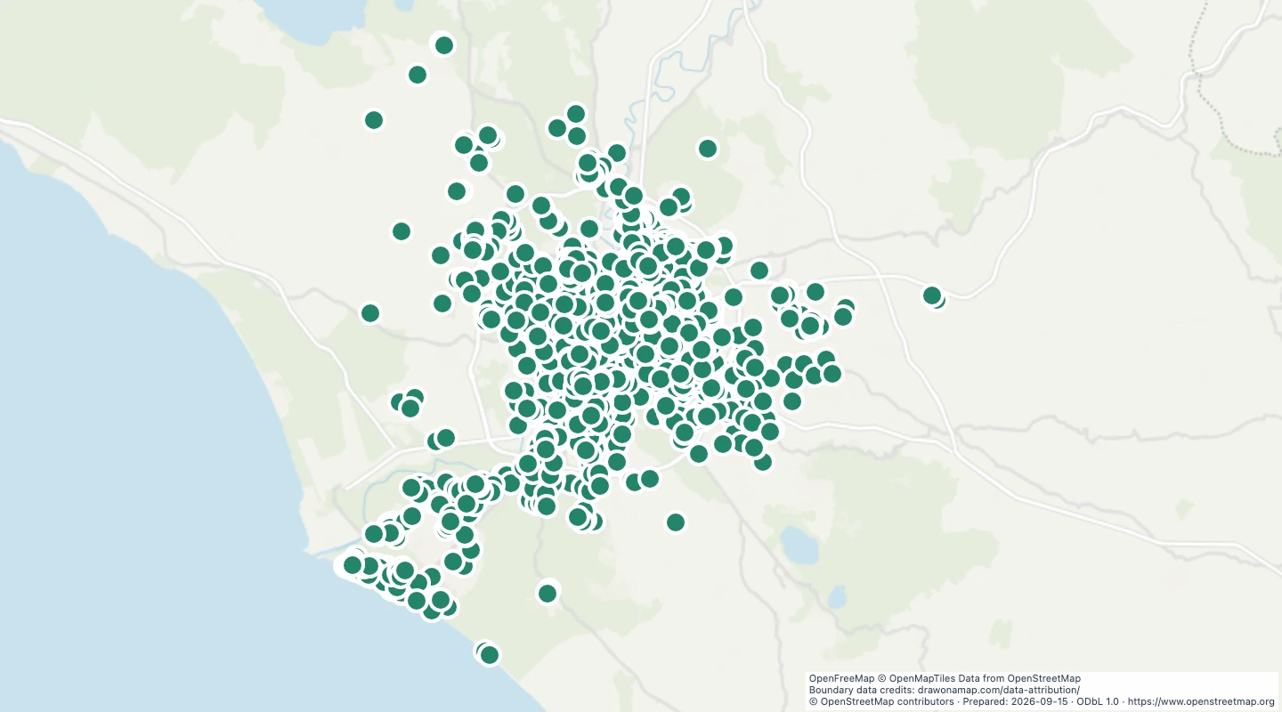 Map preview: Rome drinking water fountains