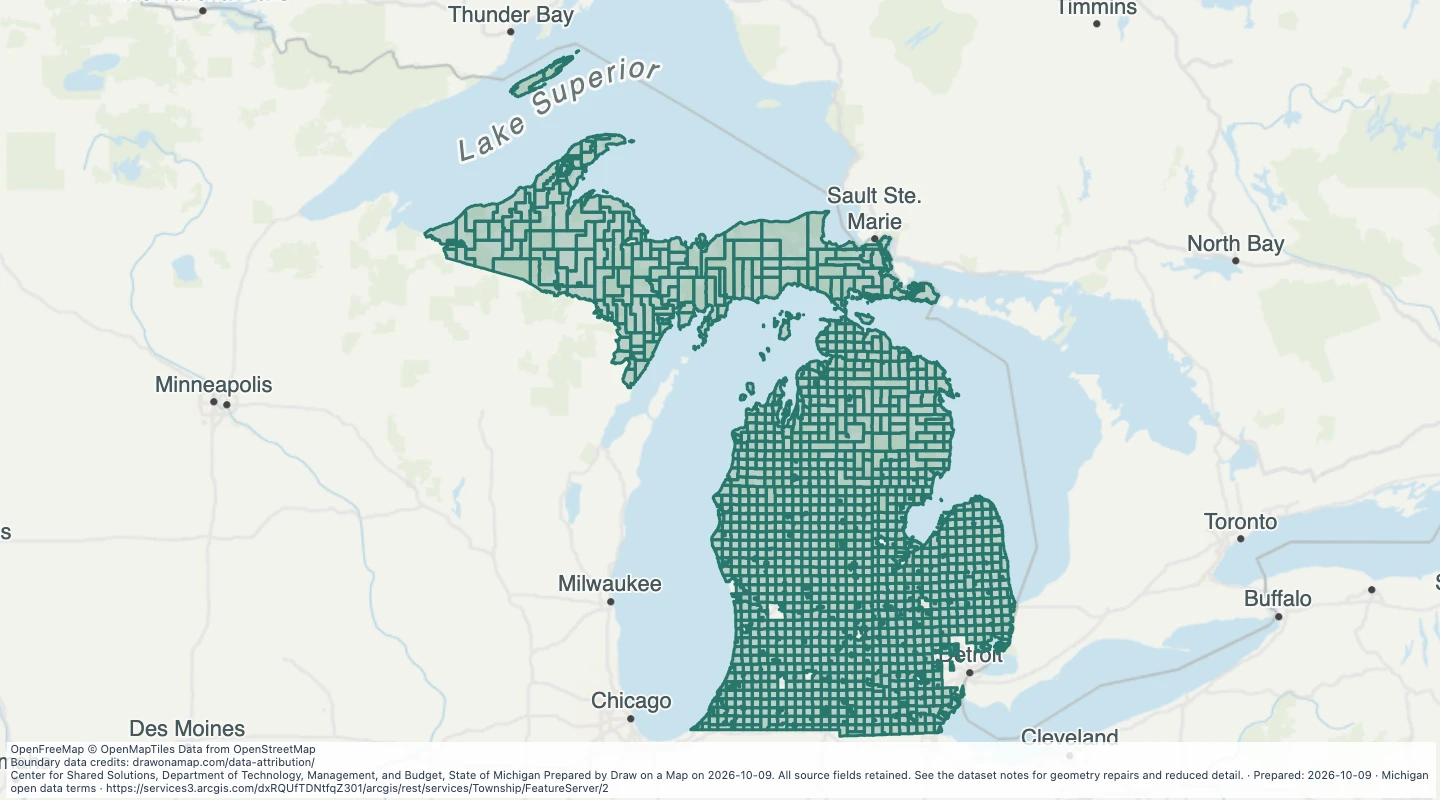 Map preview: Township — Michigan