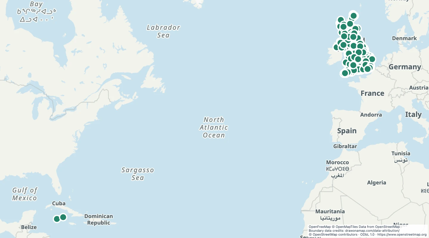 Map preview: UK art galleries