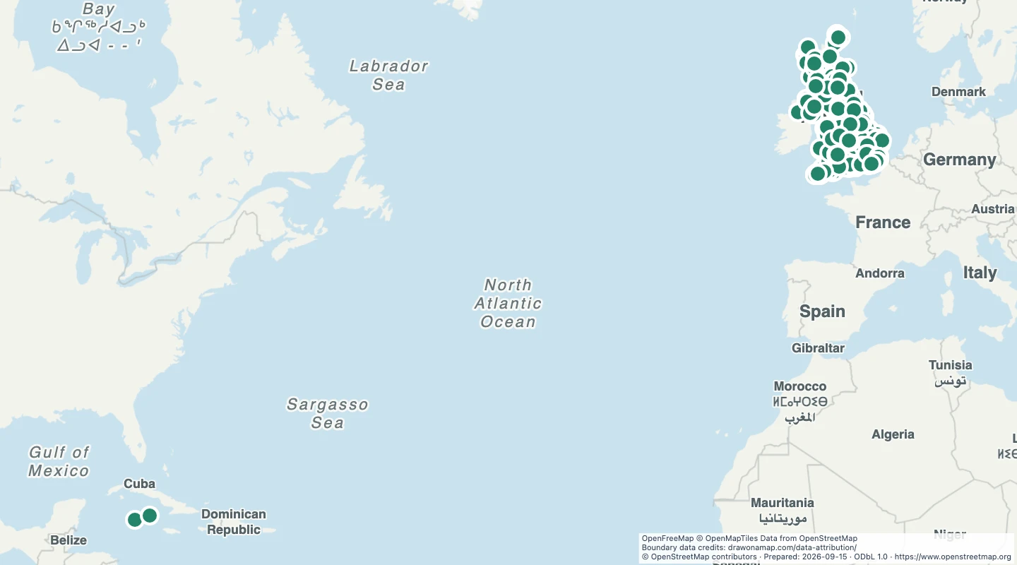 Map preview: UK art galleries