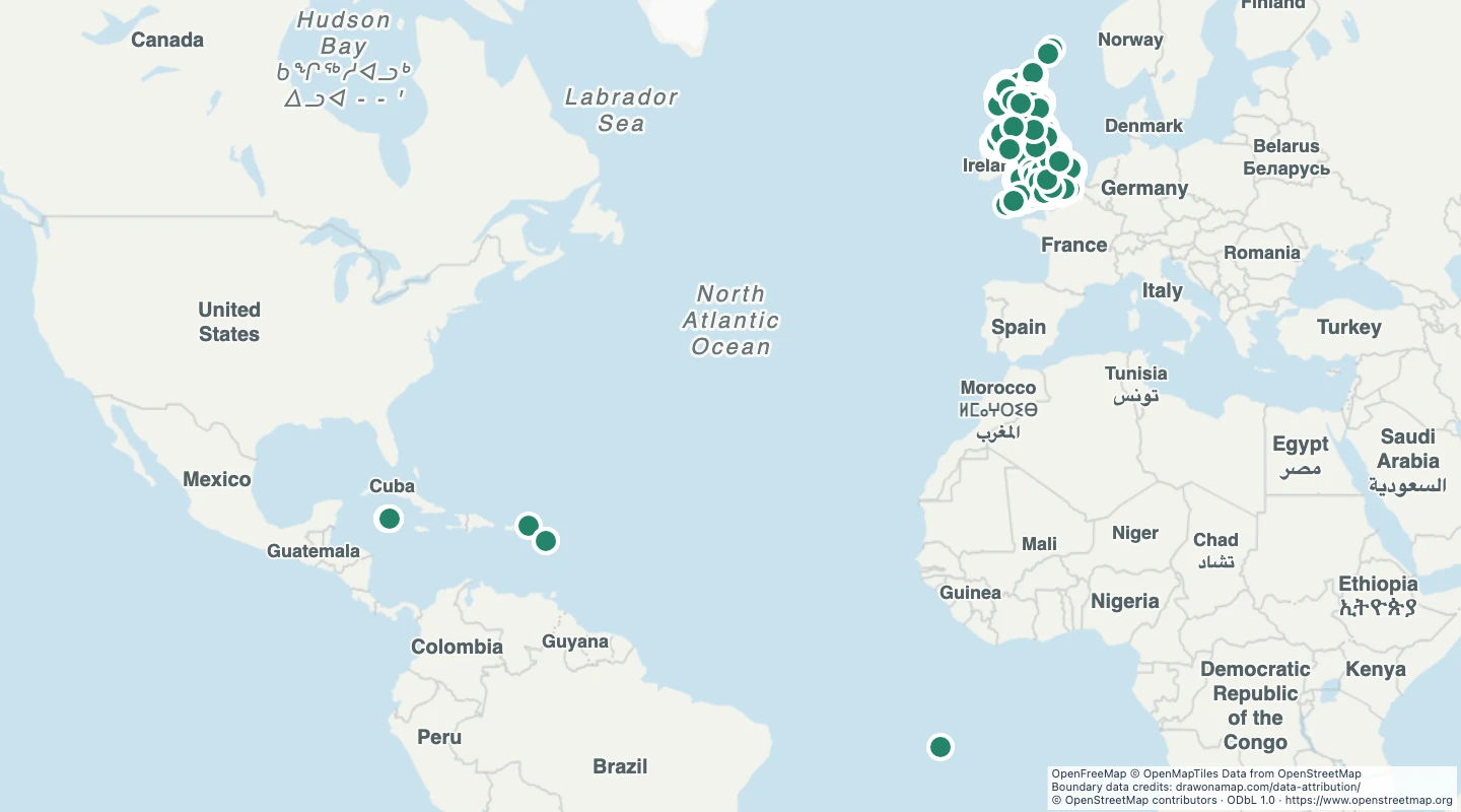 Map preview: UK picnic sites