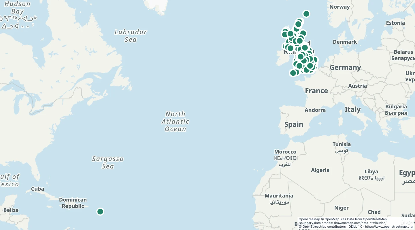 Map preview: UK universities