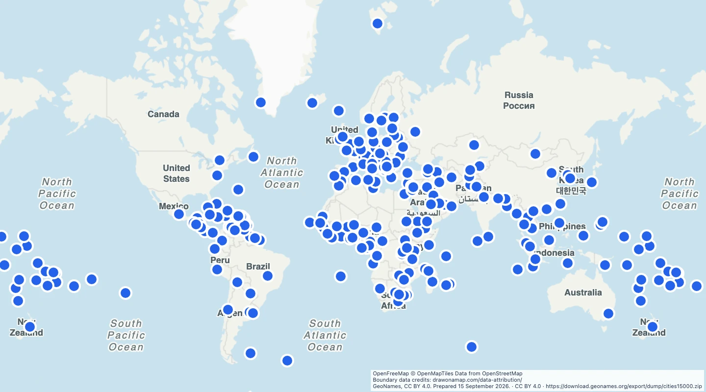 Map preview: World national capitals